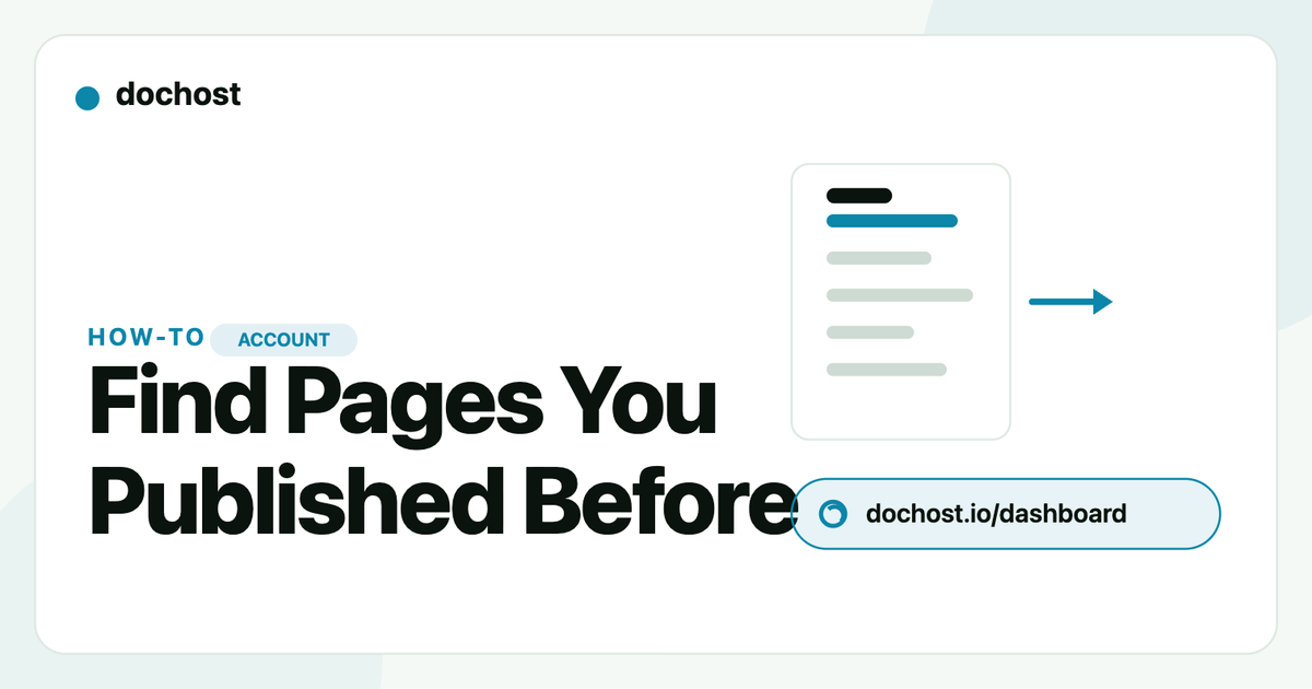 Where Did My Page Go? Finding Pages You Published Before Signing In