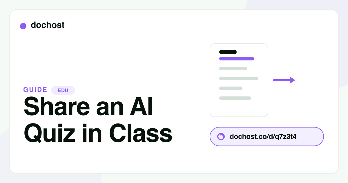 How to Share an AI-Generated Quiz With Your Class