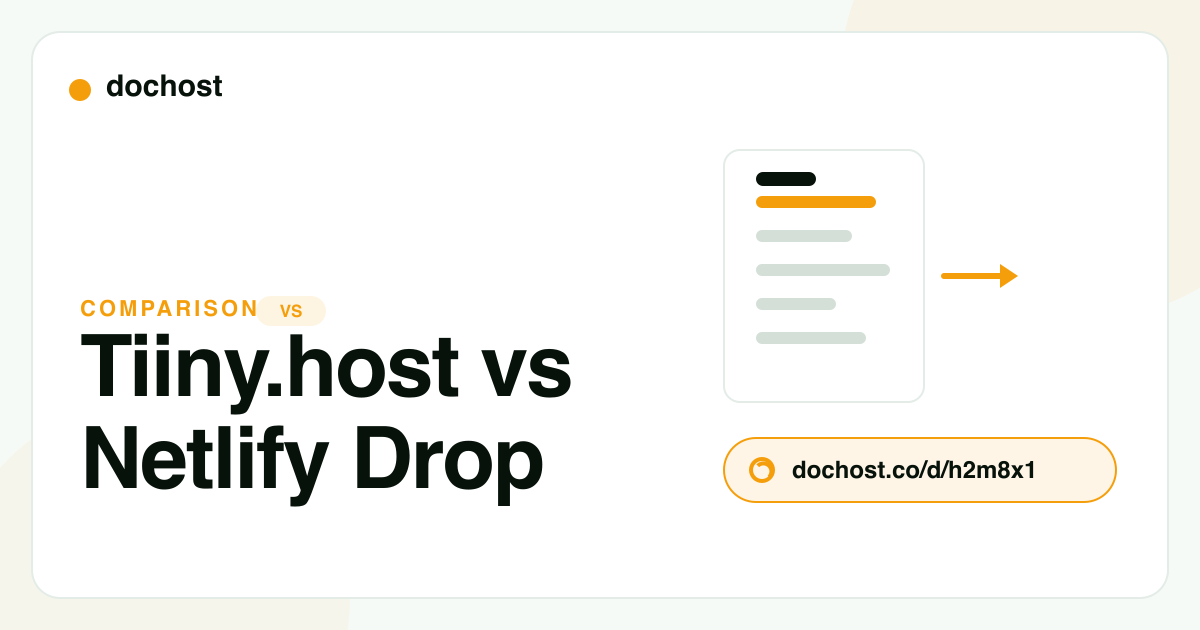 Tiiny.host vs Netlify Drop: The Fastest Way to Put One HTML File Online