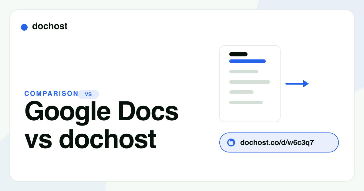 Google Docs 'Publish to the Web' vs dochost: Sharing a Document as a Link Google Docs 'Publish to the Web' vs dochost: Sharing a Document as a Link