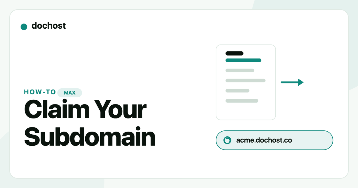 How to Claim a yourname.dochost.co Subdomain How to Claim a yourname.dochost.co Subdomain