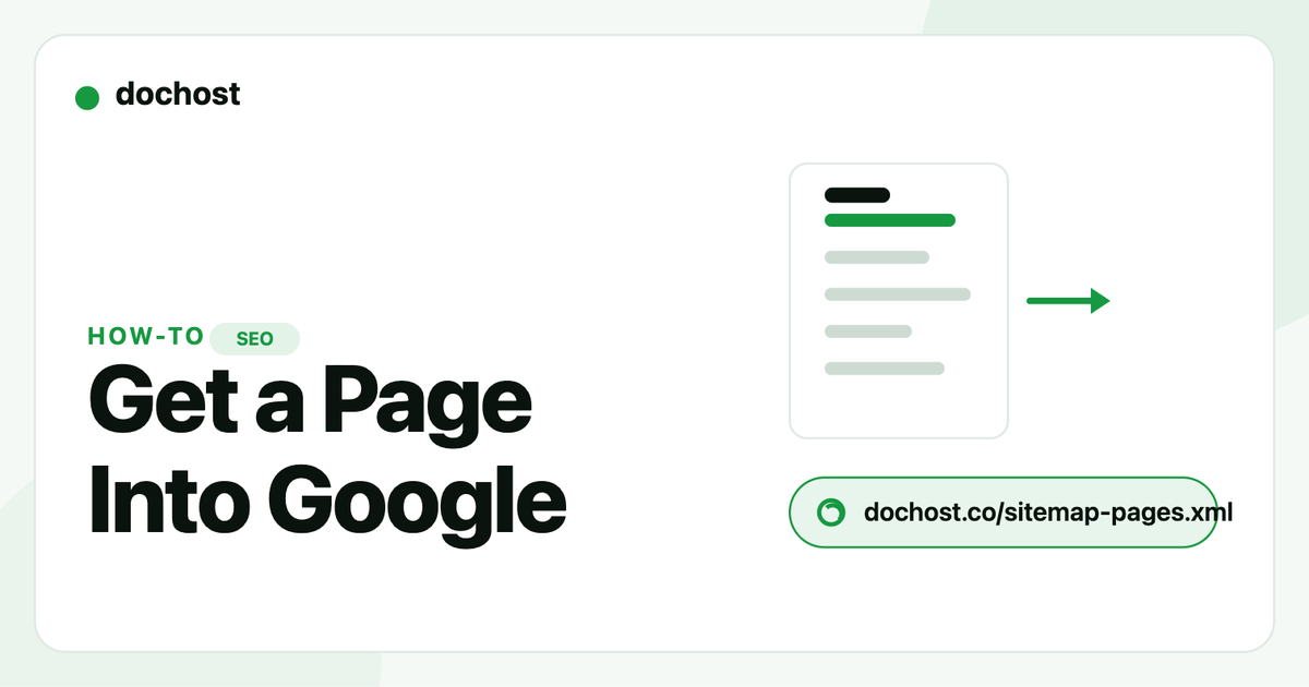 How to Get a Published dochost Page Indexed by Google How to Get a Published dochost Page Indexed by Google