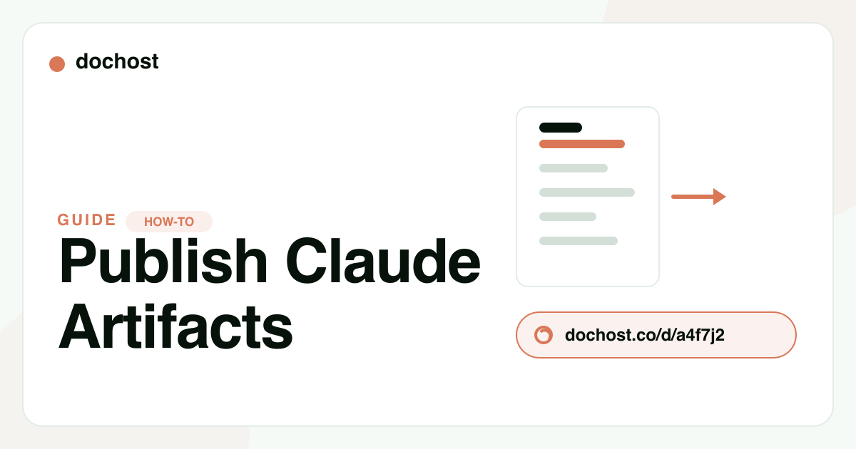 How to Publish a Claude Artifact as a Standalone Webpage How to Publish a Claude Artifact as a Standalone Webpage