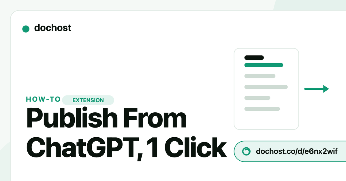 How to Publish a ChatGPT HTML or Markdown Answer in One Click How to Publish a ChatGPT HTML or Markdown Answer in One Click