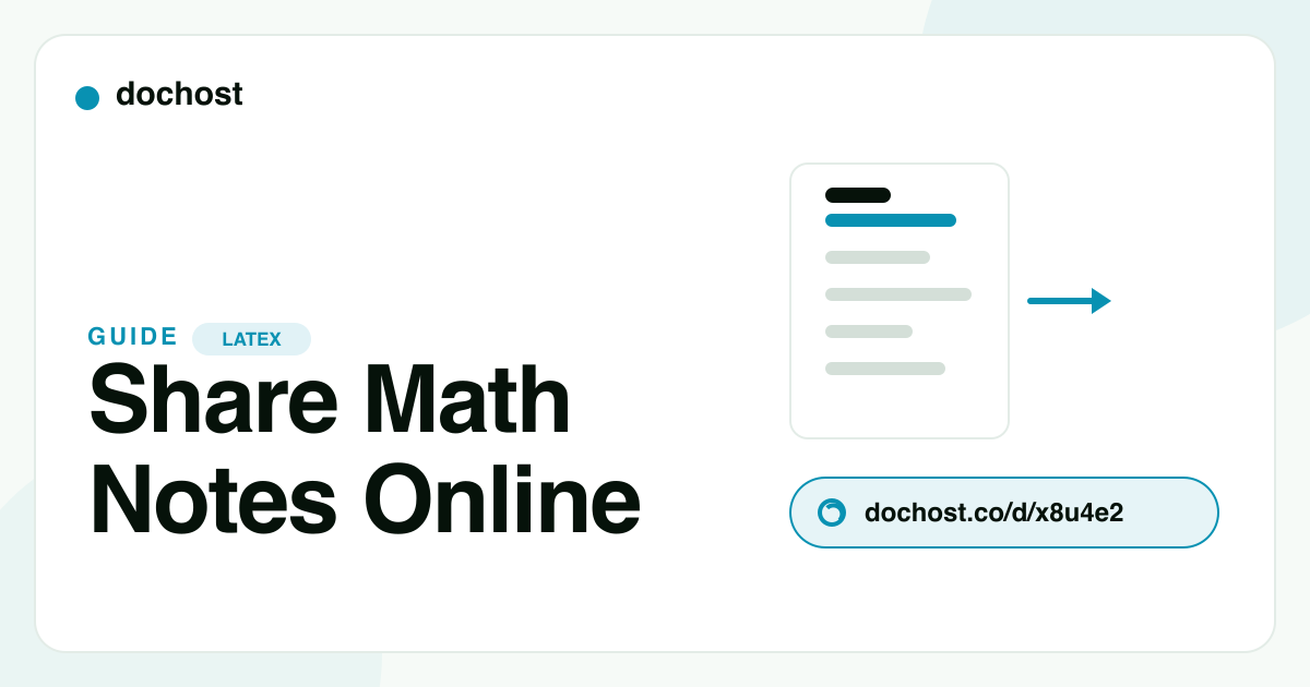 How to Share Math Notes Online (With LaTeX Rendering) How to Share Math Notes Online (With LaTeX Rendering)